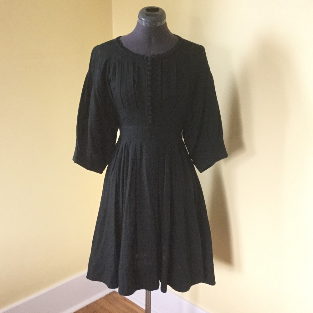 H&M Boho Bell Sleeve Waist Tie Midi Dress, Sz 6